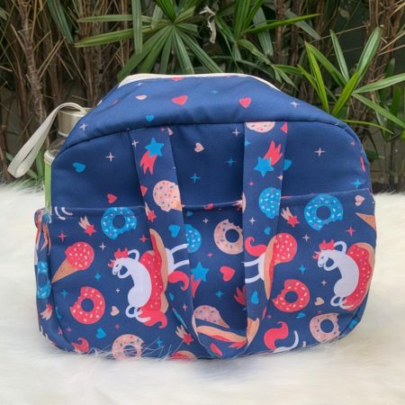 Blue -Printed Lunch Bag